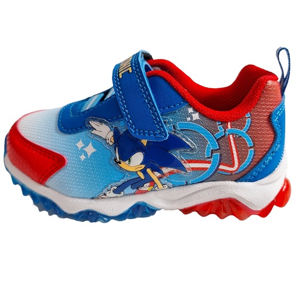 SONIC Toddler Light Up Walking Sneakers Size 7 (15cms) Blue Lightweight‎ Shoes - Picture 10 of 16